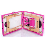 RestPro Classic 2 Pink Κρεβάτι Μασάζ Φυσικοθεραπείας Βαλίτσα Ξύλινο με θήκη φορητό